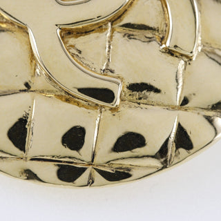 Chanel Vintage Round CC Clip-On Earrings Metal