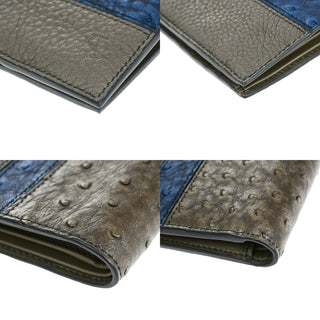 Bottega Veneta Compact Bifold Wallet Embossing Leather