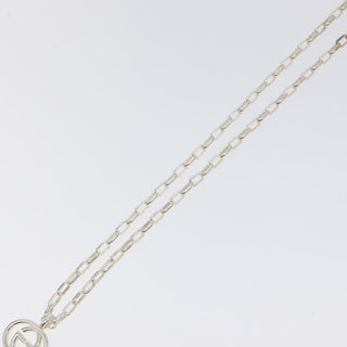 Gucci Interlocking G Pendant Necklace Sterling Silver