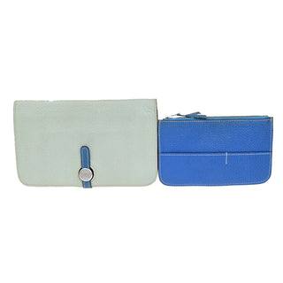 Hermes Bicolor Dogon Duo Combined Wallet Leather