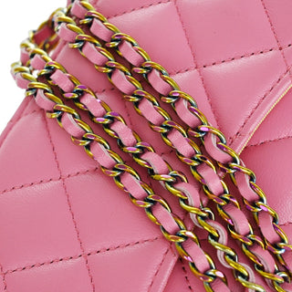 Chanel Classic Sunglasses Case with Chain Quilted Lambskin with Rainbow Hardware