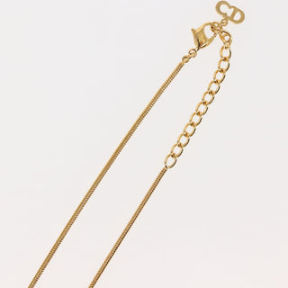 Christian Dior CD Pendant Necklace Metal