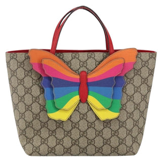 Gucci Children's tote with rainbow butterfly Canvas
