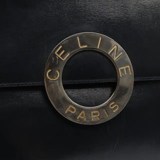 Celine Vintage Circle Logo Crossbody Bag Leather