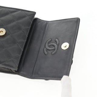 Chanel Vintage Camellia Flap Crossbody Bag Satin and Mesh