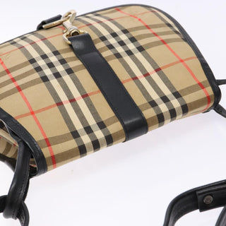 Burberry Flap Shoulder Bag Nova Check Coated Canvas