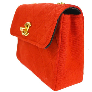 Chanel Vintage Clutch Pleated Leather