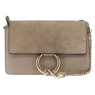 Chloe Faye Shoulder Bag Leather and Suede