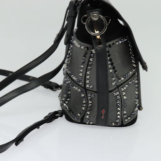 Christian Louboutin Lucky L Convertible Backpack Spiked Leather and Suede