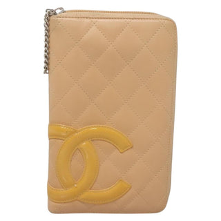 Chanel Cambon Zip Around Organizer Wallet Quilted Lambskin