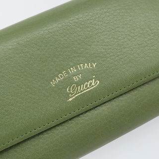 Gucci Logo Embossed Continental Wallet Leather