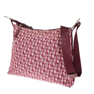 Christian Dior Vintage Trotter Zip Shoulder Bag Diorissimo Canvas
