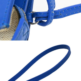 Balenciaga Navy Pochette Canvas and Leather