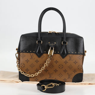 Louis Vuitton City Malle Handbag Reverse Monogram Canvas and Leather