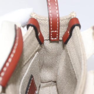 Chloe Woody Tote Canvas with Leather