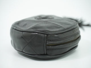 Chanel Vintage Diamond CC Tassel Clutch Quilted Lambskin