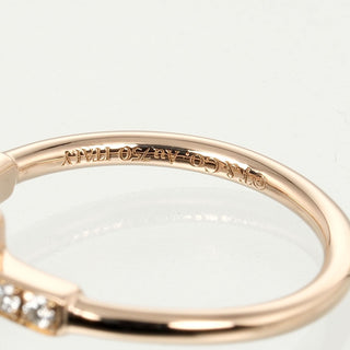 Tiffany & Co. T Wire Ring 18K Rose Gold with Diamonds