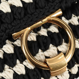 Salvatore Ferragamo Margot Satchel Braided Fabric