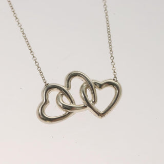 Tiffany & Co. Triple Heart Pendant Necklace Sterling Silver