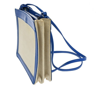 Balenciaga Navy Pochette Canvas and Leather