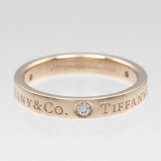 Tiffany & Co. Flat Ring K18 Pink Gold / 3P Diamond
