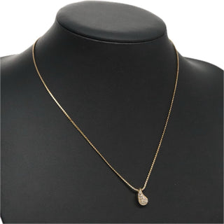 Christian Dior CD Pendant Necklace Metal and Crystals