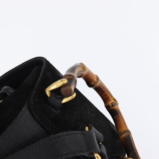Gucci Vintage Bamboo Backpack Suede