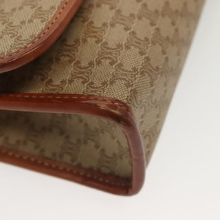 Celine Vintage Macadam Shoulder Bag Canvas and Leather