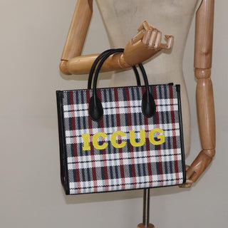 Gucci ICCUG Tote Embroidered Faux Raffia