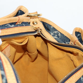 Louis Vuitton Porte Epaule Raye Handbag Striped Monogram Denim