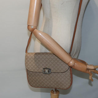 Celine Vintage Macadam Shoulder Bag Canvas