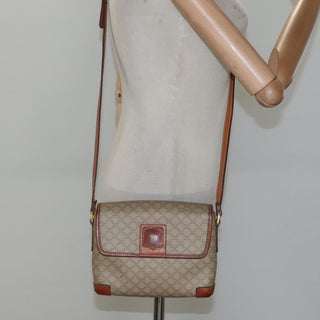 Celine Vintage Macadam Shoulder Bag Canvas and Leather