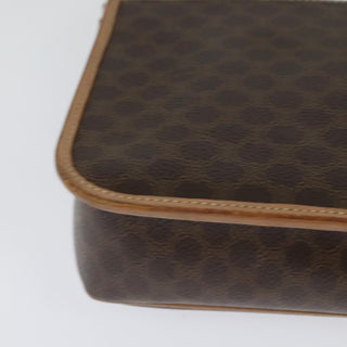 Celine Vintage Macadam Circle Logo Shoulder Bag Canvas and Leather