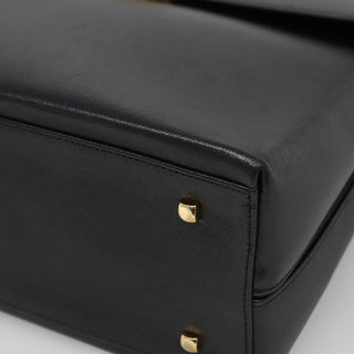 Salvatore Ferragamo Gancini Convertible Top Handle Bag Leather