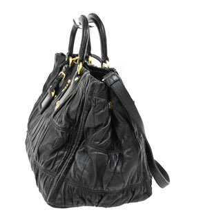 Prada Gaufre Convertible Satchel Tessuto