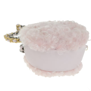 Chanel 19 Round Clutch with Chain Quilted Shearling