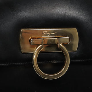 Salvatore Ferragamo Gancini Convertible Top Handle Bag Leather
