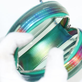 Chanel Filigree Round Clutch with Chain Vinyl