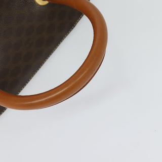 Celine Vintage Double Zip Vanity Case Macadam Coated Canvas