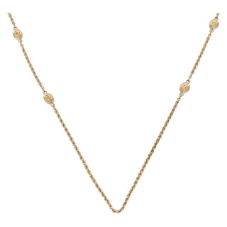 Christian Dior CD Round Pendant Necklace Metal