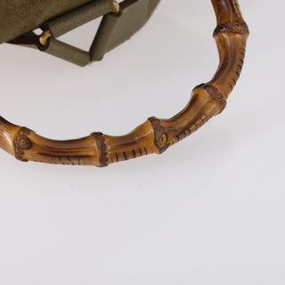 Gucci Vintage Bamboo Backpack Suede