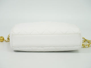 Chanel Vintage Diamond CC Camera Shoulder Bag Quilted Caviar