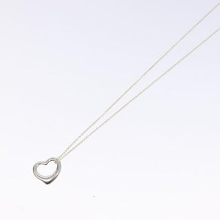Tiffany & Co. Elsa Peretti Open Heart Pendant Necklace Sterling Silver