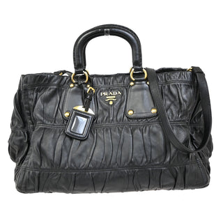 Prada Gaufre Convertible Satchel Tessuto
