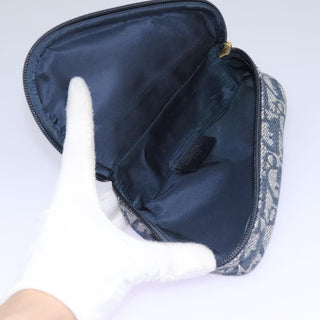 Christian Dior Saddle Zip Pouch Diorissimo Canvas