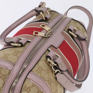 Gucci Vintage Web Boston Bag GG Canvas