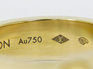 Louis Vuitton Empreinte LV Band Ring 18K Yellow Gold