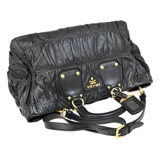Prada Gaufre Convertible Satchel Tessuto