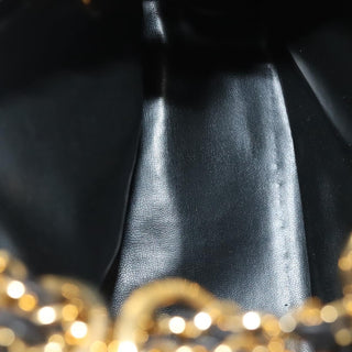 Chanel Vintage Drawstring Chain Bucket Bag Quilted Canvas