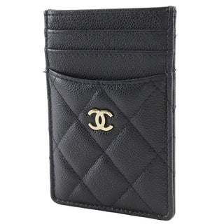 Chanel CC Card Case Quilted Caviar